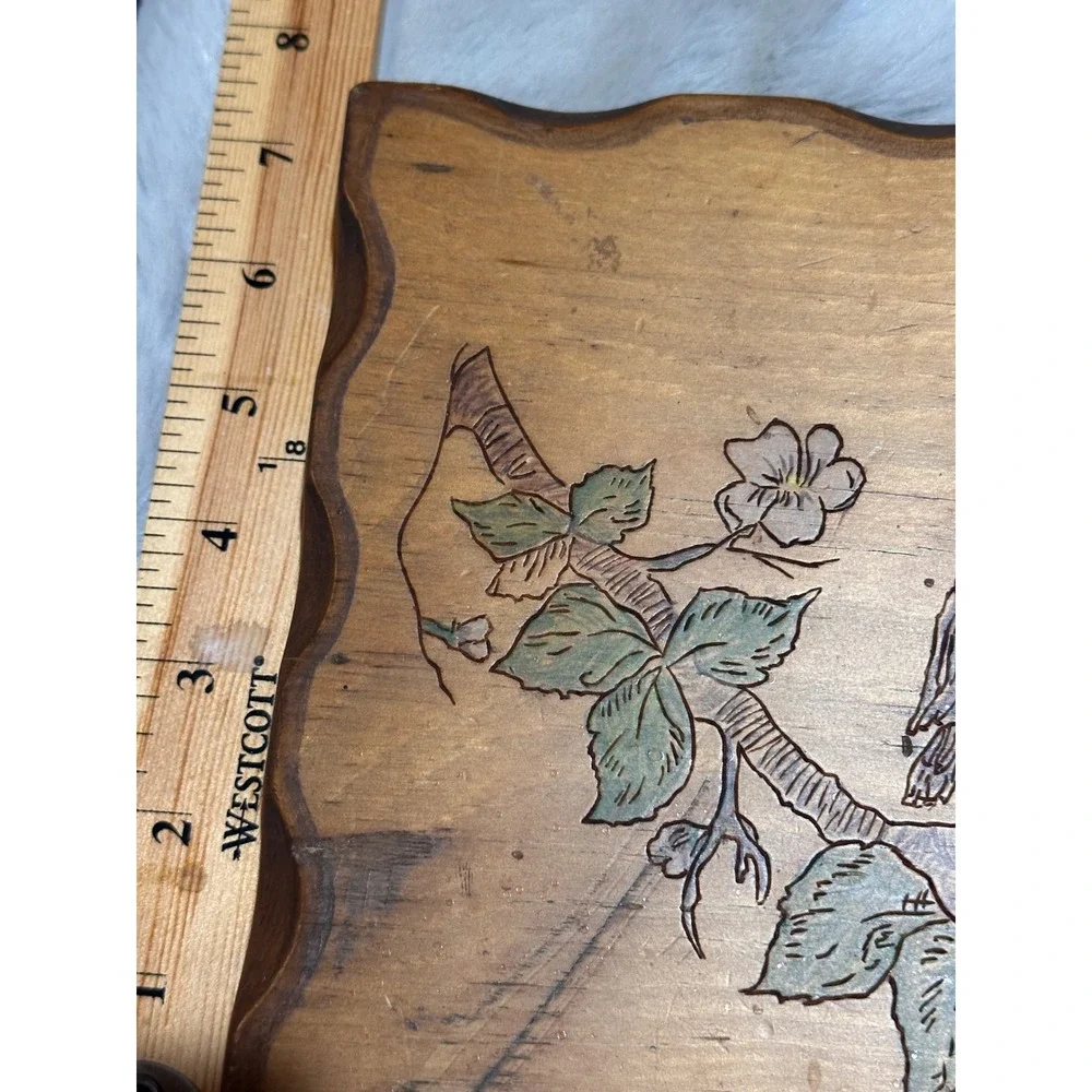Vtg Welcome Sign Wood Bird Nest Plaque Rustic Cottagecore Wall Art